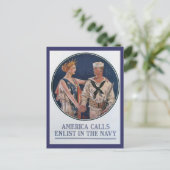 Amerika nennt Weltkrieg II Postkarte (Stehend Vorderseite)