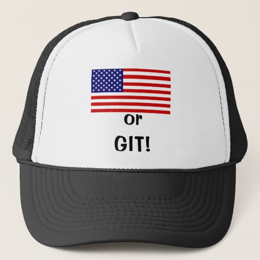 Amerika oder GIT! Truckerkappe (Vorderseite)