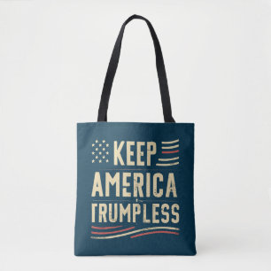 AMERIKA OHNE TRUMP BEWAHREN Amerikanische Flagge K Tasche