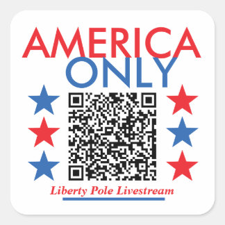 Amerika Only - Version 01 Quadratischer Aufkleber