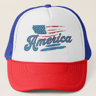 Amerika Osten. 1776 - Falsche Flagge und Sterne Truckerkappe