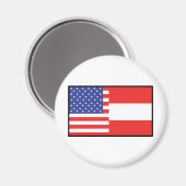 Amerika Österreich Magnet (Vorderseite/Rückseite)