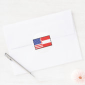 Amerika Österreich Runder Aufkleber (Umschlag)