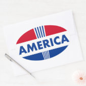 Amerika Ovaler Aufkleber (Umschlag)
