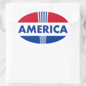 Amerika Ovaler Aufkleber (Tasche)