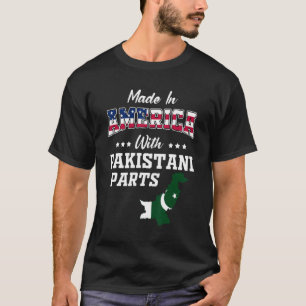 Amerika Pakistanische Teile Pakistan Karte USA Fla T-Shirt