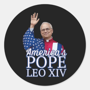 Amerika Papst Leo Xiv Erster amerikanischer Papst  Runder Aufkleber