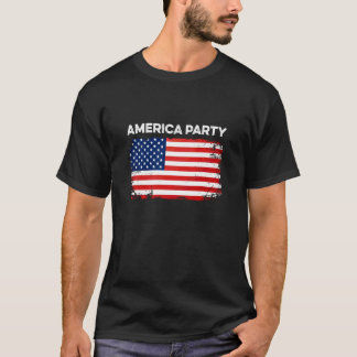 Amerika Partei Drei Parteien Patriot Freiheit Unab T-Shirt