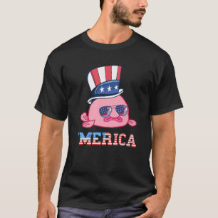 Amerika Patriotic Blobfish American Flag Funny Gru T-Shirt