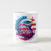 Amerika - Patriotic USA Design für 4. Juli, Ve Jumbo-Tasse (Vorderseite)