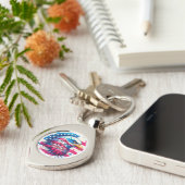 Amerika - Patriotic USA Design für 4. Juli, Ve Schlüsselanhänger (Seite)