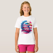 Amerika - Patriotic USA Design für 4. Juli, Ve T-Shirt (Vorne ganz)