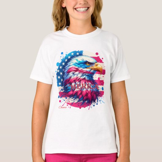 Amerika - Patriotic USA Design für 4. Juli, Ve T-Shirt (Vorderseite)