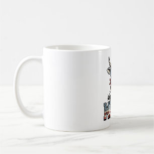 Amerika Patriotische Kuh Vintage Gravur Grafik_1 Kaffeetasse