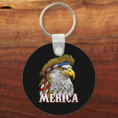 Amerika - Patriotischer amerikanischer Flaggenadle Schlüsselanhänger (Vorderseite)