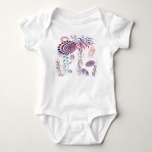 Amerika Patriotisches Feuerwerk 4. Juli  Baby Strampler