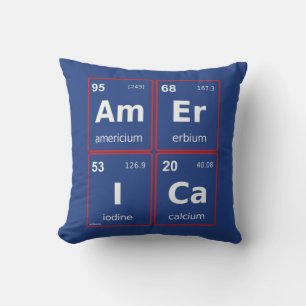 AMERIKA-Periodenquadrat Kissen