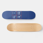 AMERIKA-Periodenquadrat Skateboard (Horizontal)