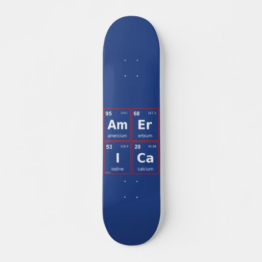 AMERIKA-Periodenquadrat Skateboard (Vorne)