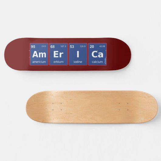 AMERIKA-Periodensystem Skateboard (Horizontal)