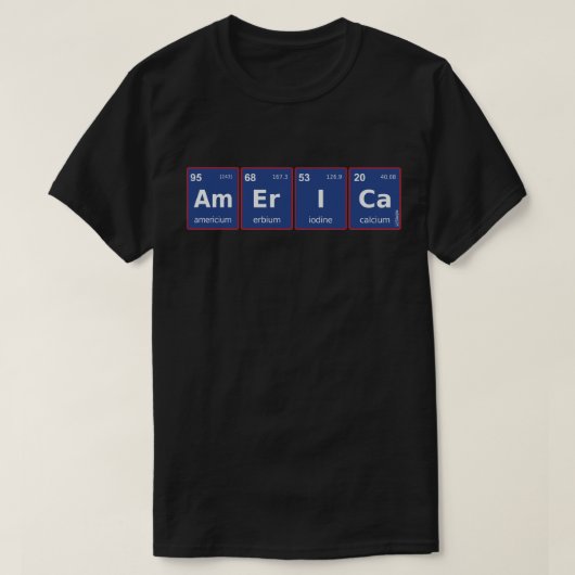 AMERIKA-Periodensystem T-Shirt (Design vorne)