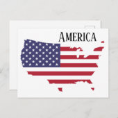 Amerika Postkarte (Vorne/Hinten)