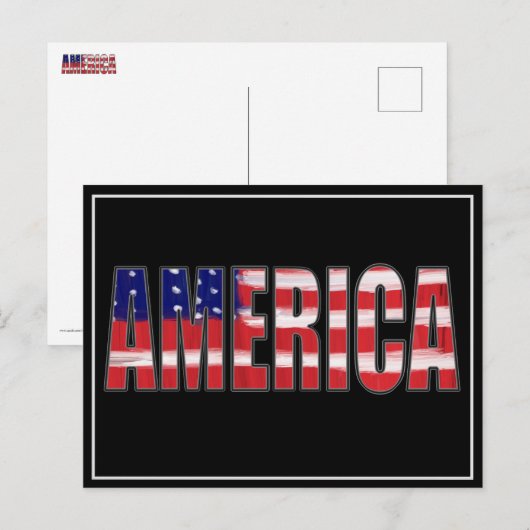 AMERIKA POSTKARTE (Vorne/Hinten)