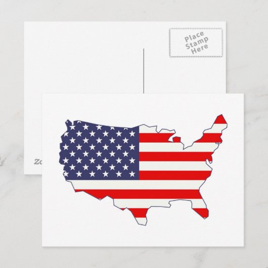 Amerika Postkarte (Vorne/Hinten)