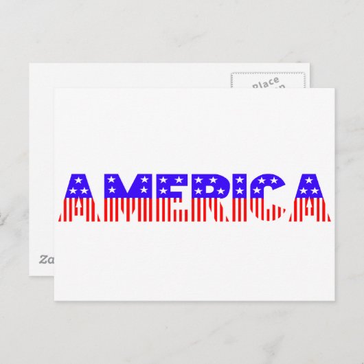 Amerika Postkarte (Vorne/Hinten)