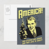 Amerika Postkarte (Vorne/Hinten)
