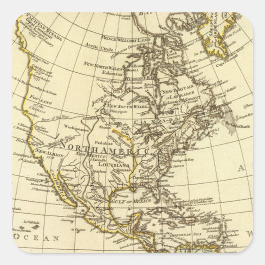 Amerika Quadratischer Aufkleber (Vorderseite)