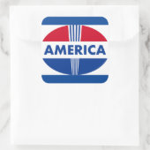 AMERIKA QUADRATISCHER AUFKLEBER (Tasche)