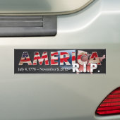 Amerika: R.I.P. Autoaufkleber (Metallgrunge) (Auf Auto)