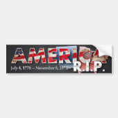 Amerika: R.I.P. Autoaufkleber (Metallgrunge) (Vorne)