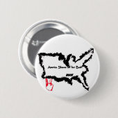Amerika rasiert weg von ihrem Bush 2008 Button (Vorne & Hinten)