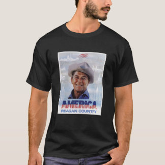 Amerika Reagan Country - Vintager Wahlkampf-Po der T-Shirt