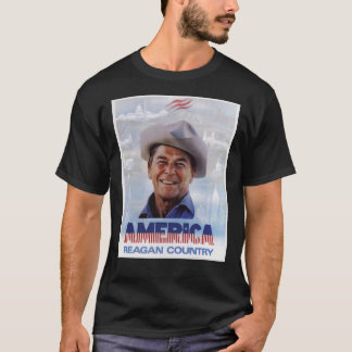 Amerika Reagan Country - Vintager Wahlkampf-Po der T-Shirt