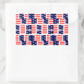 Amerika Rechteckiger Aufkleber (Tasche)