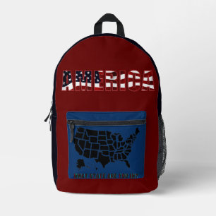 Amerika Red White Blue Rucksack
