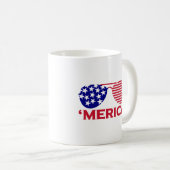 Amerika Red White Blue Sonnenbrille Kaffeetasse (VorderseiteRechts)