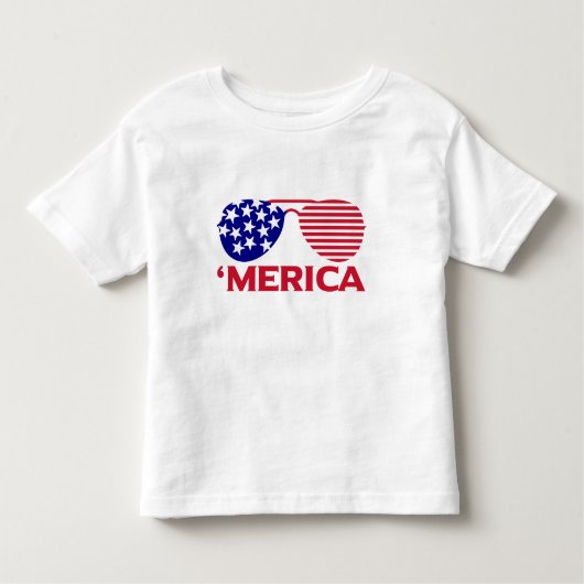 Amerika Red White Blue Sonnenbrille Kleinkind T-shirt (Vorderseite)