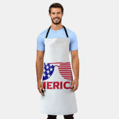 Amerika Red White Blue Sonnenbrille Schürze (Getragen)