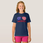 Amerika Red White Blue Sonnenbrille T-Shirt (Vorne ganz)