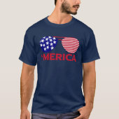 Amerika Red White Blue Sonnenbrille T-Shirt (Vorderseite)