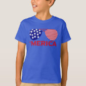 Amerika Red White Blue Sonnenbrille T-Shirt (Vorderseite)