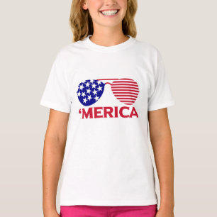 Amerika Red White Blue Sonnenbrille T-Shirt