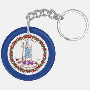 Amerika-Republiksymbol Virginia-Staat Flagge Schlüsselanhänger