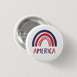 Amerika | Rot-Weiß und Blauer Regenbogen Button