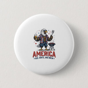 Amerika Rot Weiß Und Brau Adler BBQ Shirt (7)_1 Button