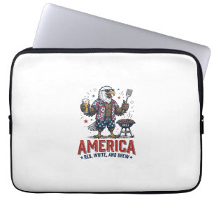 Amerika Rot Weiß Und Brau Adler BBQ-Shirt (7)_1 Laptopschutzhülle